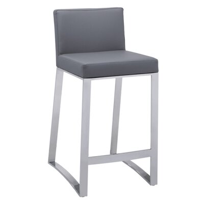 Sunpan Modern Architect 26 Bar Stool with Cushion 3628 Seat Color Grey