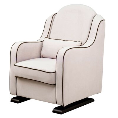 babyletto Nara Glider MIR1058 Color Cream with Mocha Piping