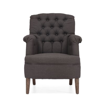 Zuo Era Castro Linen Armchair 98080 / 98081 Color Charcoal Gray