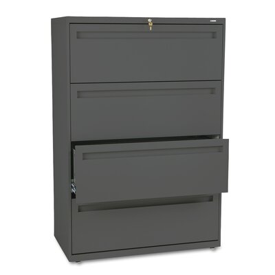 HON 700 Series 4 Drawer Lateral File 784L Finish Charcoal