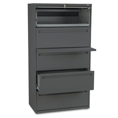 HON 700 Series 5 Drawer Lateral File 785L Finish Charcoal