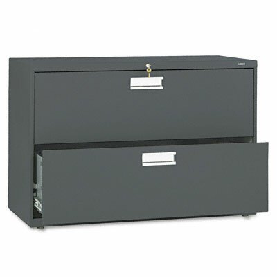 HON 600 Series 2 Drawer Lateral File 692L Finish Charcoal