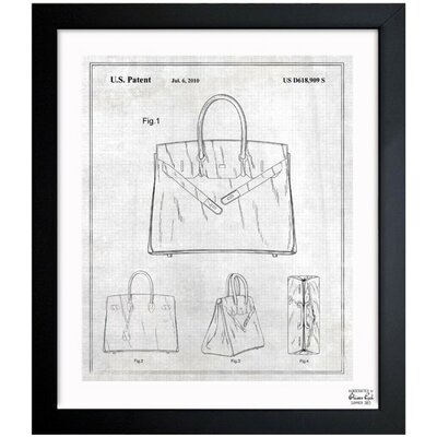 Oliver Gal Birkin Handbag 2009 Framed Graphic Art 1B00313_15x18/1B00313_26x32