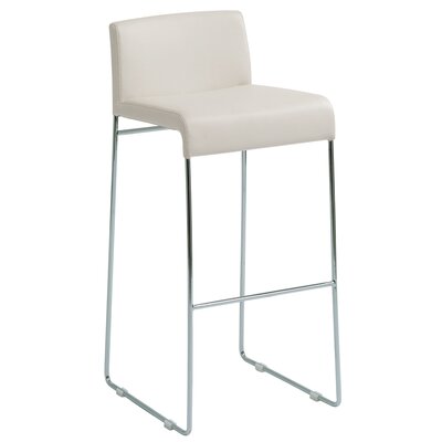 Nuevo Nina Nauga Bar Stool in White HGBO125