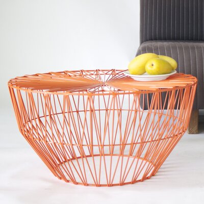 Bend Goods End Table Drum Finish Orange