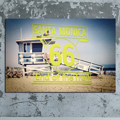 Salty & Sweet Santa Monica 66 Day Canvas Art SS108 Size 16 H x 24 W x 2 D