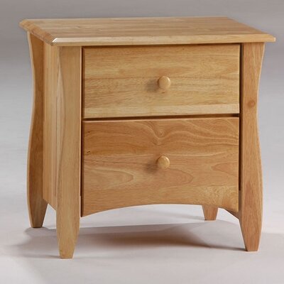 Night & Day Spices 2 Drawer Nightstand CD CLO 2A Finish Natural