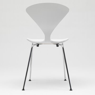 Cherner Metal Base Side Chair CSTK Finish White Lacquer