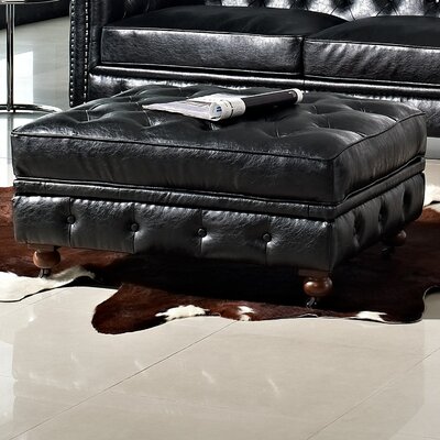 CREATIVE FURNITURE Emily Ottoman Emily Ottoman BLK ECO LEATHER