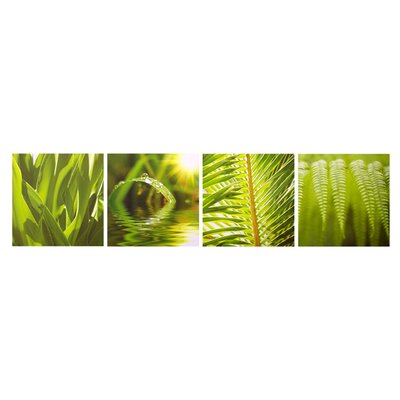 Graham & Brown 4 Piece Leaf Quad Photographic Print on Canvas Set 40 403