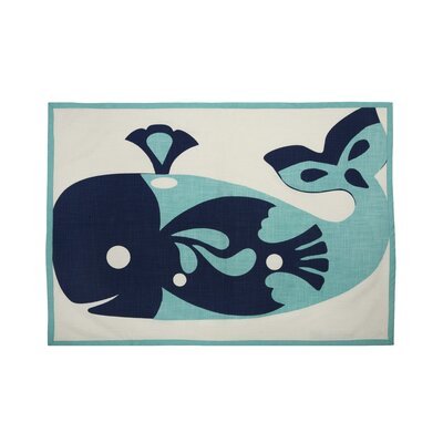 Thomas Paul Whale Tea Towel TT 0505 AQU