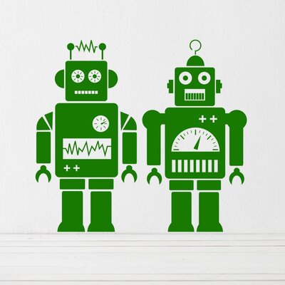 ferm LIVING Robot Wall Sticker 2052 Color Green