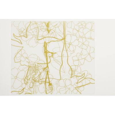 Modern Twist Floral Placemat PLFL Color Floral Gold on Clear