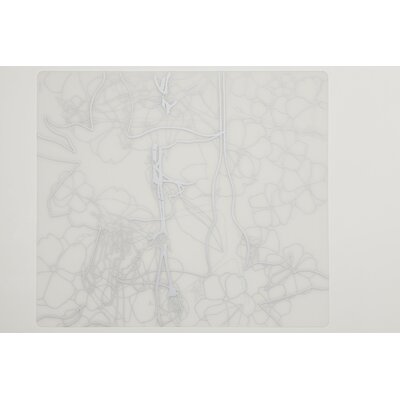 Modern Twist Floral Placemat PLFL Color Floral Silver on Clear