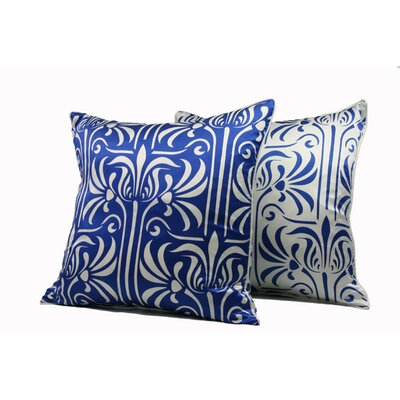 Plush Living Black Label Florence Silk Pillow 32002 Color Dutch Blue