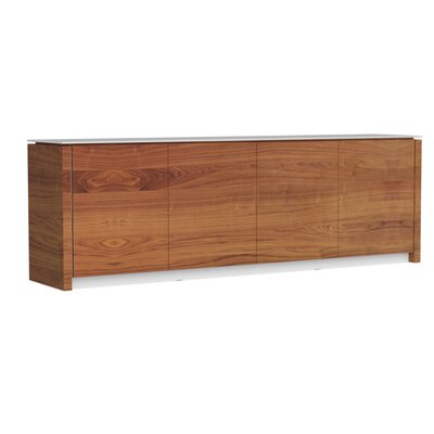 Calligaris Mag 4 Door Console Storage Unit CS/6029 7_P Finish Walnut / Frost