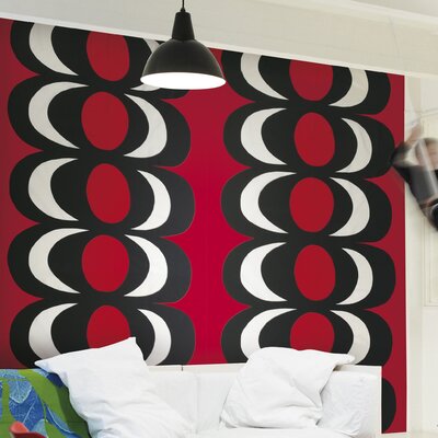 Marimekko Marimekko III Kaivo Mural 15414 / 15415 Color Black / White / Red