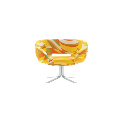 Cappellini Rive Droite Club Chair RD Material Pucci Cotton, Color Orange