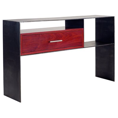 Miles & May ET Console Table 25.03 Finish Case Blackened Steel / Drawer Pa