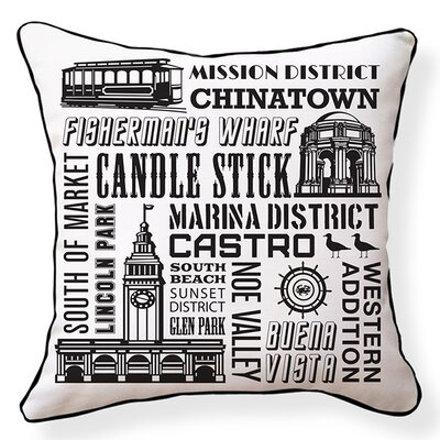 Naked Decor San Francisco Neighborhoods Pillow san fran