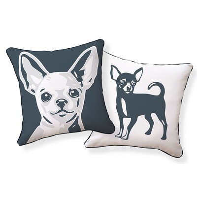 Naked Decor Chi Hua Hua Double Sided Cotton Pillow chihuahua