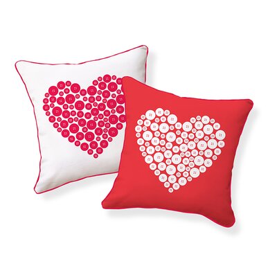 Naked Decor Love Button Pillow love buttons