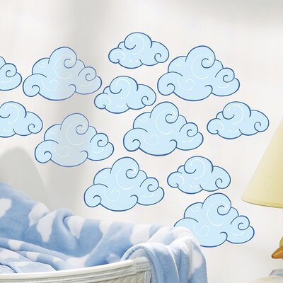 Wallies Swirly Clouds Wallpaper Cutouts 12250