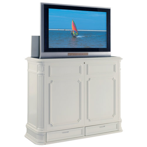 TVLIFTCABINET, Inc Crystal Pointe 57 TV Stand AT004873 Finish White