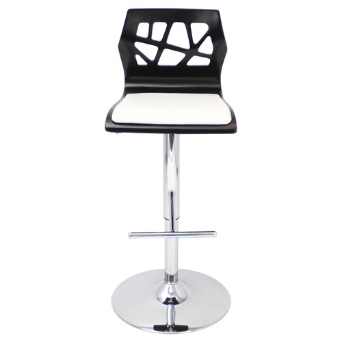 LumiSource 26 Adjustable Swivel Bar Stool BS JY FL BK+W / BS JY FL WAL+BK Se