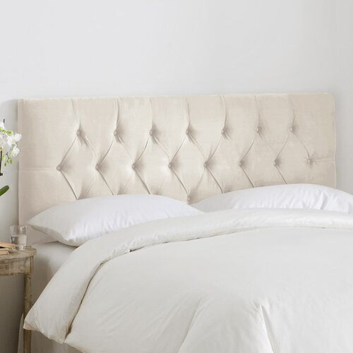 Skyline Furniture Tufted Regal Upholstered Headboard 540TRGLANTWHT/541FRGLANT