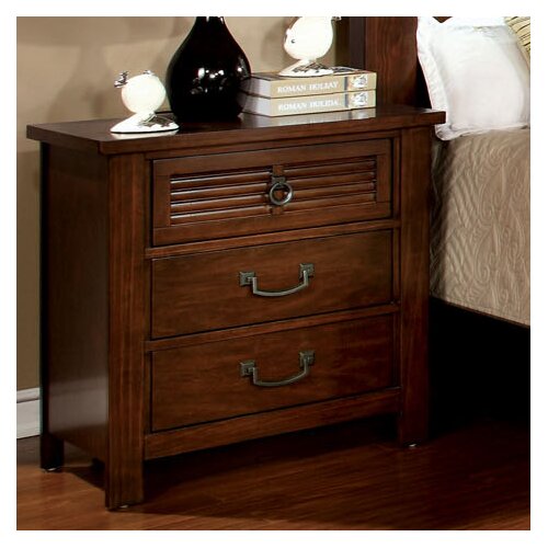 Hokku Designs Tobias 3 Drawer Nightstand IDF 7984N