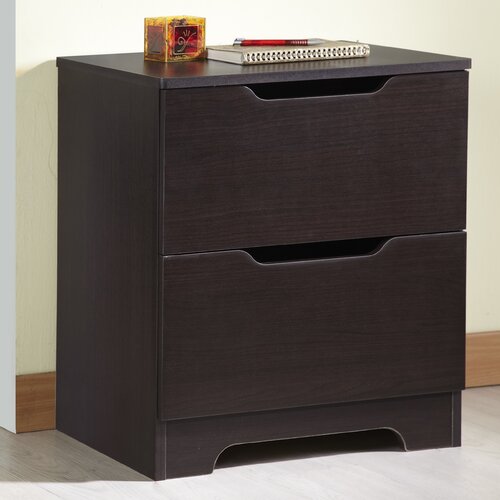 Hokku Designs Warwick 2 Drawer Nightstand YNJ 309 4