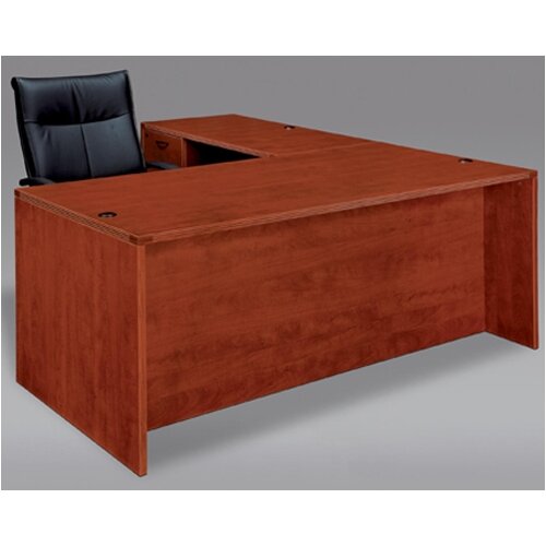 DMi Fairplex Right / Left Executive L Desk 7005 4748E Finish Cognac Cherry