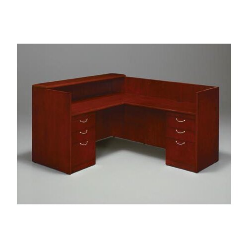 DMi Summit Cope Flat Packed Right Reception L Desk with 6 Drawers 7009 66FP