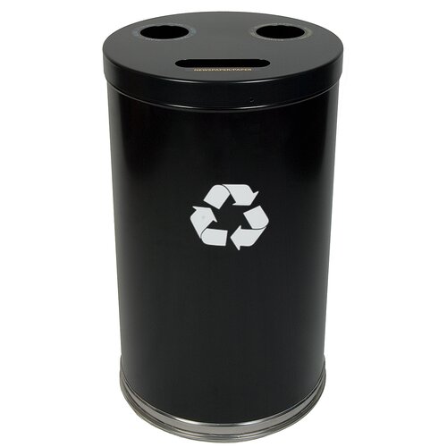 Witt 18 W Recycling Unit with Three Openings 18RT Color Black