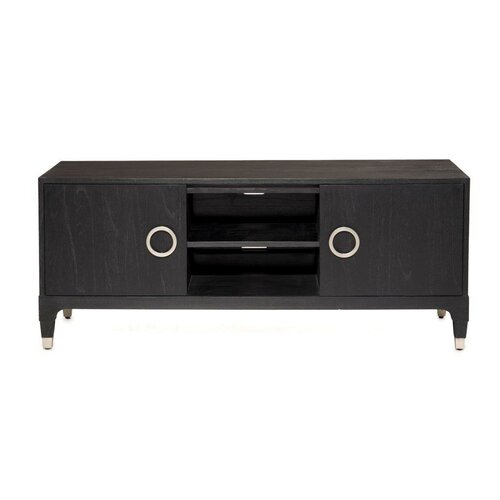 BrownstoneFurniture Atherton 60 TV Stand AT216 / AT216ON Finish Onyx / Brus