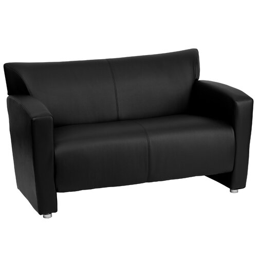 FlashFurniture Hercules Majesty Series Leather Love Seat 222 2 BK GG / 222 2 