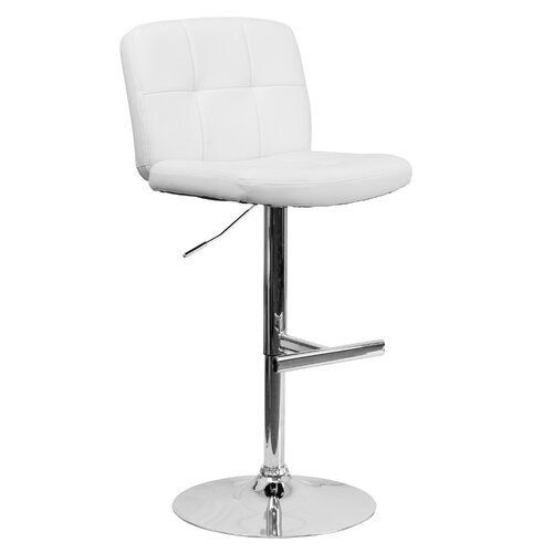 FlashFurniture Contemporary Vinyl Adjustable Height Tufted Bar Stool DS 829 S