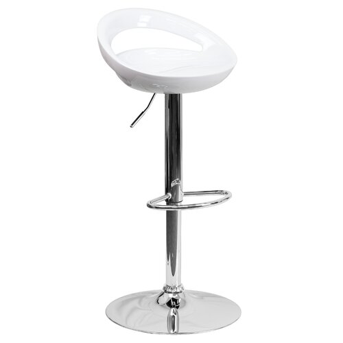 FlashFurniture Contemporary Plastic Adjustable Height Bar Stool CH TC3 1062 S