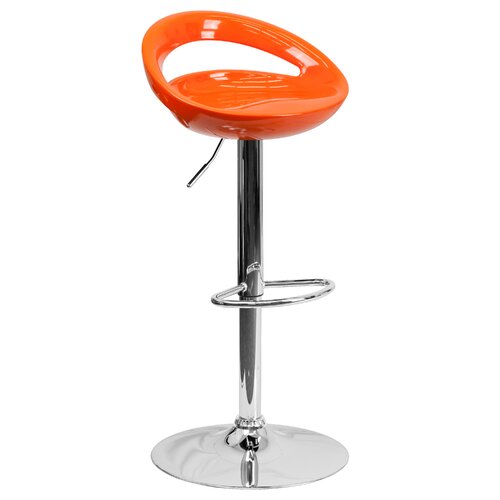 FlashFurniture Contemporary Plastic Adjustable Height Bar Stool CH TC3 1062 S