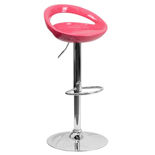 FlashFurniture Contemporary Plastic Adjustable Height Bar Stool CH TC3 1062 S