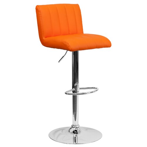 FlashFurniture Contemporary Vinyl Adjustable Height Bar Stool CH 112010 Seat 