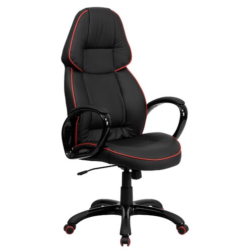 FlashFurniture High Back Leather Executive Office Chair with Arms CH CX0248H0