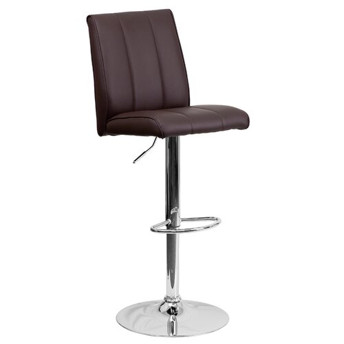 FlashFurniture Contemporary Vinyl Adjustable Height Bar Stool CH 122090 Seat 