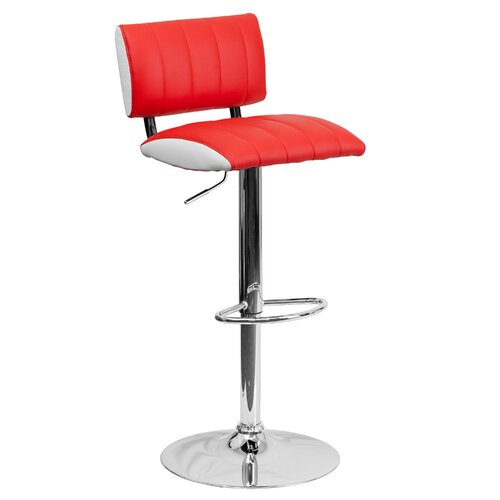 FlashFurniture Contemporary Vinyl Adjustable Height Bar Stool CH 122150 Seat 