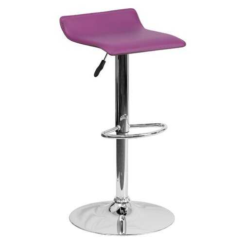 FlashFurniture Contemporary Vinyl Adjustable Height Bar Stool DS 801 CONT Sea