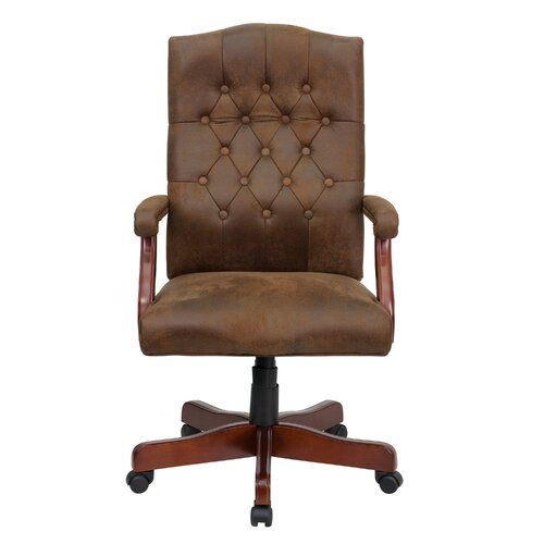 FlashFurniture High Back Classic Executive Office Chair with Arms 802 BRN GG