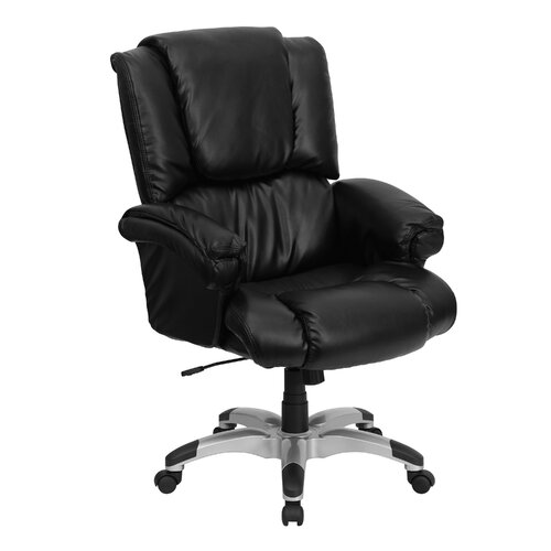 FlashFurniture High Back Overstuffed Executive Chair with Rolled Upholstered 