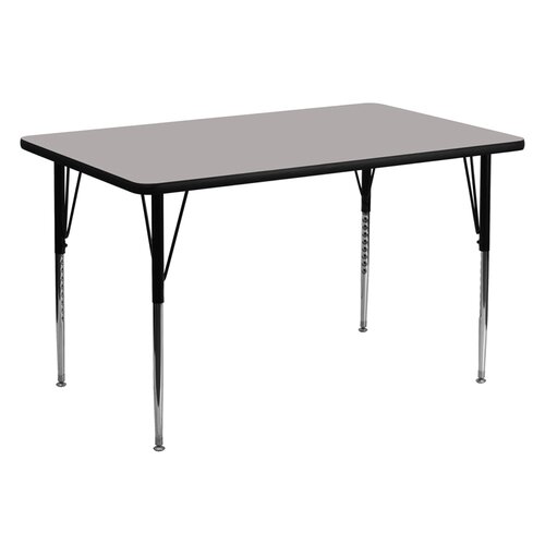 FlashFurniture Rectangular Activity Table XU A3060 REC  Finish Grey