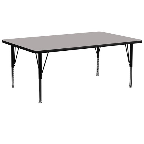 FlashFurniture Rectangular Activity Table XU A3072 REC  Finish Grey